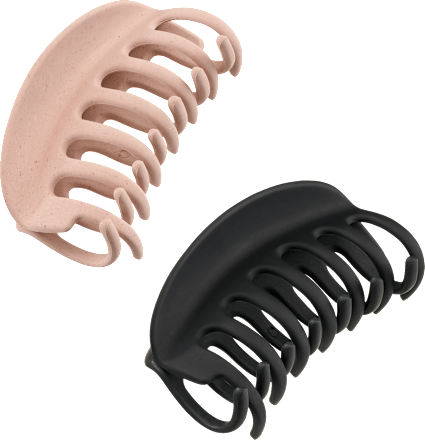 Haarklammer recycelt groß schwarz / rosa ebelin