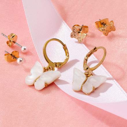 Ohrstecker Schmetterling Gold-Optik ebelin