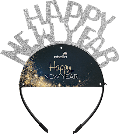 Haarreif Happy New Year silber ebelin