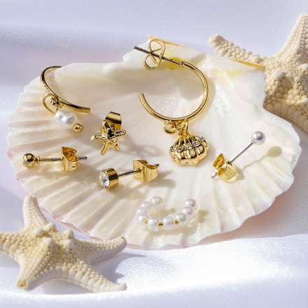 Mehrfachohrstecker Gold-Optik ebelin