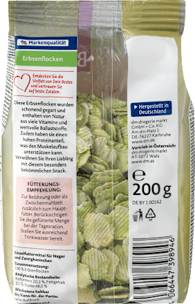 Hrachové vločky pre hlodavce a králiky Dein Bestes