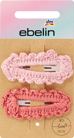 Haarclips gehäkelt Rosa-Töne ebelin