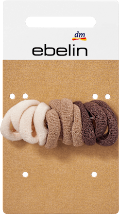 Haargummis weich mini, schwarz/Brauntöne ebelin