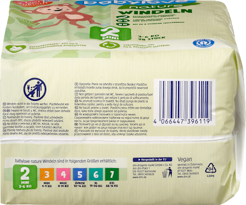 Windeln Gr. 2, Mini (3-6 kg) babylove nature