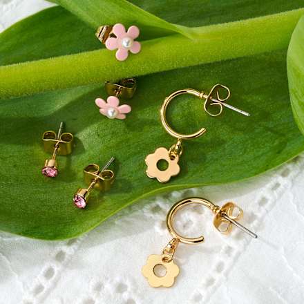Ohrstecker Blume Gold-Optik ebelin