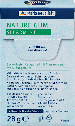 Kaugummi Nature Gum Spearmint  Dontodent