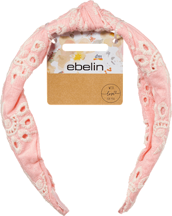 Haarreif mit Lochmuster und Knoten rosa ebelin