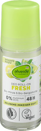 Deo roll-on FRESH z bio meto in bio bergamotko alverde NATURKOSMETIK