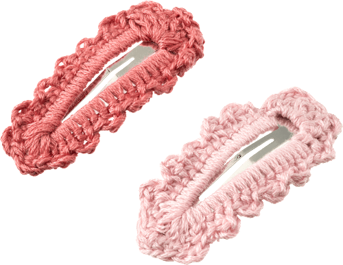 Haarclips gehäkelt Rosa-Töne ebelin