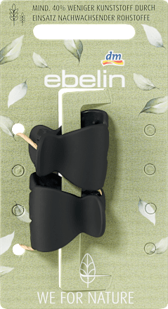 Haarklammern recycelt mini schwarz / rosa ebelin