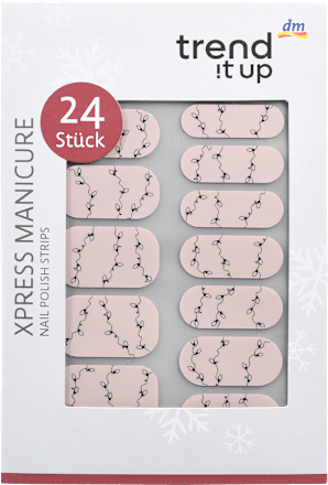 Samolepilne nalepke za nohte Cozy Winter, Fairy Lights trend !t up