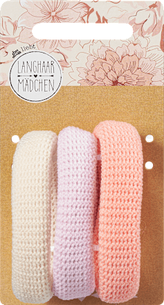 Haargummis aus Stoff strukturiert Langhaarmädchen