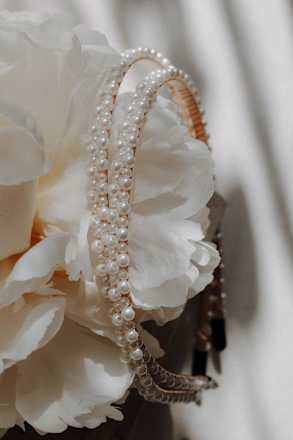 Haarreif mit Perlen ebelin