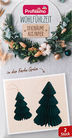 Dekobäume aus Papier, grün Profissimo