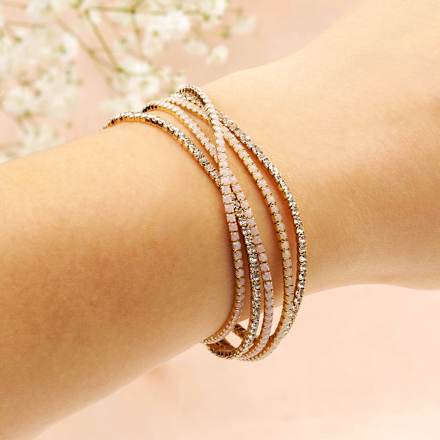 Armbänder elastisch mit Glitzersteinchen ebelin