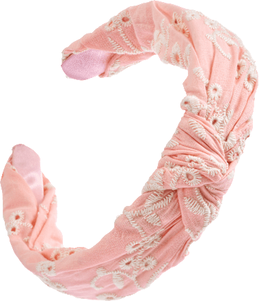 Haarreif mit Lochmuster und Knoten rosa ebelin