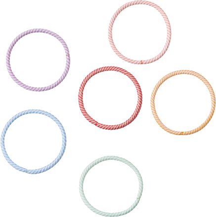 Haargummis mehrfarbig gestreift ebelin