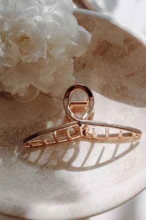 Haarklammer Gold-Optik aus recyceltem Metall ebelin