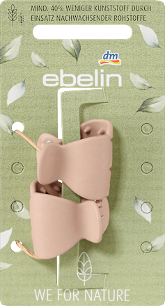 Haarklammern recycelt mini schwarz / rosa ebelin