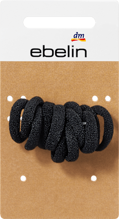 Haargummis weich mini, schwarz/Brauntöne ebelin