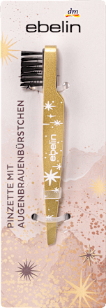 Pinzette schräg mit Bürstchen Golden Winter Glow ebelin