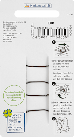 Grzebienie do włosów mini ebelin