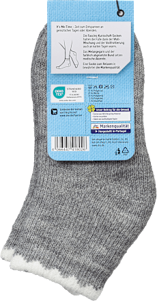 Socken mit Wolle grau Gr. 35-38 Fascino