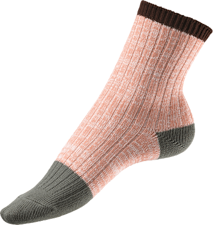 Socken mit Ripp-Struktur, rosa & grün, Gr. 39-42 Fascino