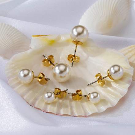 Ohrstecker mit Perlen Gold-Optik ebelin