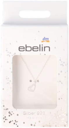 Halskette mit Herzform-Anhänger aus Silber 925 ebelin