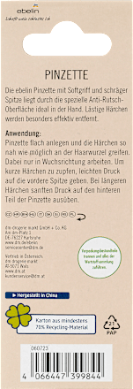 Pinzeta šikmá s mäkkým držadlom ebelin