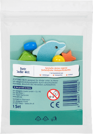 Bi-ba-bunte Holzperlenkette Delfin, 1 Set SauBär