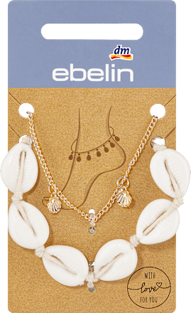 Fußketten Muscheln Gold-Optik ebelin