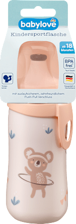Trinkflasche Kinder beige, 330 ml babylove