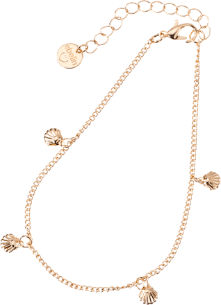 Fußketten Muscheln Gold-Optik ebelin