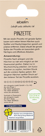 Pinzette gerade sortiert ebelin