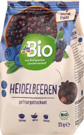 Trockenfrüchte Heidelbeeren gefriergetrocknet dmBio