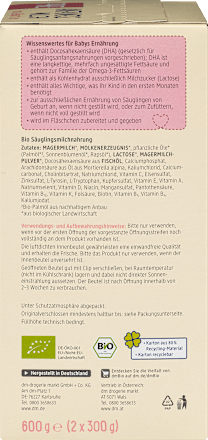 Bio tejalapú anyatej-helyettesítő PRE-tápszer, születéstől kezdve adható dmBio