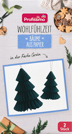 Dekobäume aus Papier, grün Profissimo