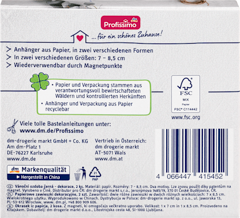 Anhänger aus Papier, creme Profissimo