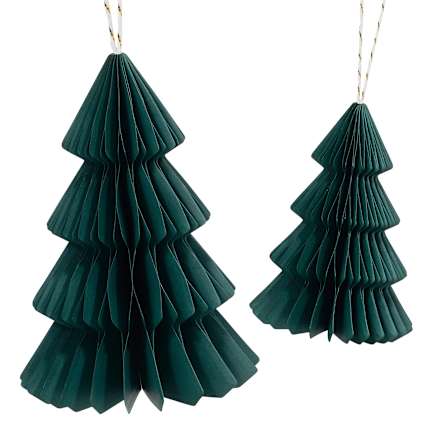 Dekobäume aus Papier, grün Profissimo
