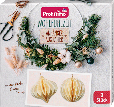 Anhänger aus Papier, creme Profissimo