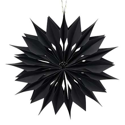 Stern aus Papier 30cm, schwarz Profissimo
