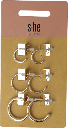 Set orecchini a cerchio dorati s-he stylecollection