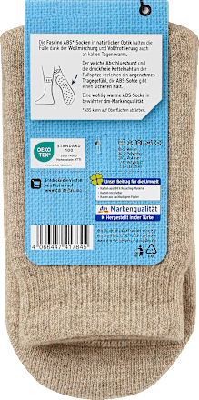 ABS-Socken mit Wolle beige Gr. 35-38 Fascino