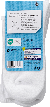 Crew Socken weiß Gr. 35-38 Fascino