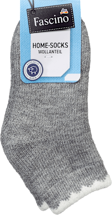 Socken mit Wolle grau Gr. 35-38 Fascino