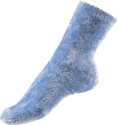 Kuschelsocken mit Chenille-Garn, blau, Gr. 39-42 Fascino