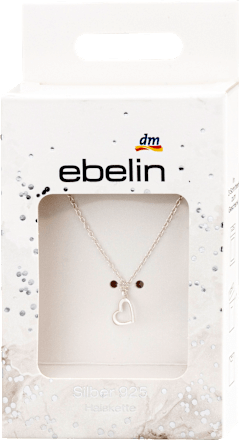 Halskette mit Herzform-Anhänger aus Silber 925 ebelin