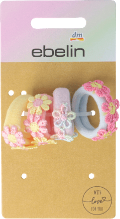Elastici per capelli colorati con fiori ebelin